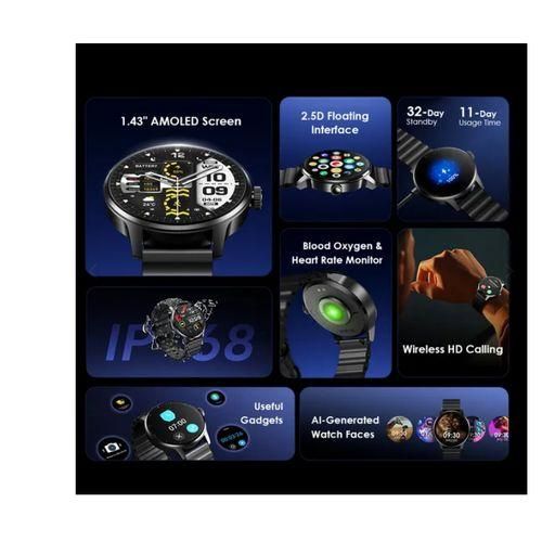 Oraimo 5R Pro 1.43" AMOLED 2.5D Floating Interface IP68 Smart Watch Item | Buy Oraimo 5R Pro 1.43" AMOLED 2.5D Floating Interface IP68 Smart Watch | SPOP Enterprise Global